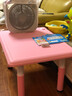 贝琪雅儿童桌椅套装学习桌椅宝宝画画升降积木桌椅子塑料家用幼儿园桌子 粉色塑料长桌（80*60） 实拍图