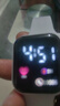 其他品牌高颜值LED手表时尚方形学生科技感超强夜光数字个性运动 太空白 实拍图