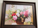 良木美式餐厅装饰画牡丹花油画客厅挂画欧式餐厅高级感壁画2026新款 A款富贵牡丹+复古棕框 40*60cm 皮纹膜画面HC3【经典皮纹肌理】 实拍图
