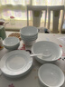 富玉景德镇陶瓷碗中式高档餐具纯素玲珑盘子家用菜盘散件送礼礼物 玉牡丹 饭匙 实拍图