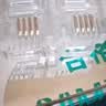 山泽 超五类水晶头 超5类千兆网线接头 cat5e彩色工程级rj45电脑网络连接器 酒红色30个 SJ530Z 实拍图