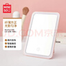 名创优品（MINISO）方形LED台镜学生宿舍专用梳妆镜女随身便携家用桌面led化妆镜粉色 实拍图
