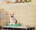 北鼻狗狗笼小中大型犬狗笼子猫笼带厕所加粗折叠宠物笼子柯基笼幼犬狗笼 白色加粗狗笼61*42*50CM【15斤内】 实拍图