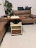 沙发边几可移动茶几小户型客厅边柜多功能茶桌升降折叠实木角几 胡桃+白 带升降：700*400*546 实拍图