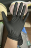英科医疗（INTCO）一次性手套丁腈手套100只大码黑色丁晴加厚食品级橡胶洗碗手套 实拍图