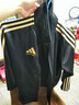 阿迪达斯（adidas）外套男女春季跑步运动立领拉链夹克外套运动服 黑/金 M 实拍图