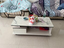 普派家用茶几客厅轻奢高级感2025新款小户型简约出租房玻璃茶桌茶台 推荐【白大理石纹色】单抽120cm 【实惠】自行组装 实拍图