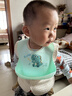 新安代 婴儿围兜 宝宝围嘴儿童小孩吃饭兜防水立体口水卡通罩衣可调节 【3D立体加大款】小恐龙 实拍图