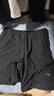 361°运动短裤男新款春夏季速干吸湿五分裤透气弹力男裤 【推荐】【男款】超级黑 2XL 实拍图