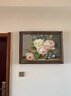 良木美式餐厅装饰画牡丹花油画客厅挂画欧式餐厅高级感壁画2026新款 A款富贵牡丹+复古棕框 40*60cm 皮纹膜画面HC3【经典皮纹肌理】 实拍图