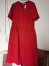 优衣库麻混纺V领连衣裙/短袖女装合作款/裙子484825 16 红色 2XL 实拍图