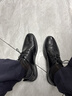海澜之家HLA皮鞋男士商务休闲春夏德比正装鞋子男H135/H171 黑色43 实拍图
