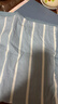 洁丽雅A类7A抗菌100%全棉枕套 加大加厚吸湿透气 48*74cm一对装  条纹蓝 实拍图