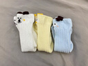 9i9婴儿袜子夏宝宝长筒袜网眼防蚊袜精梳棉袜松口薄不勒3双0-1岁蓝 实拍图