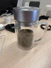 富光双层玻璃杯商务泡茶杯子 大容量男女耐热办公水杯带把黑色320ml 实拍图