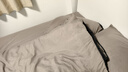 雅鹿床上四件套磨毛床单被套单人学生宿舍被罩床笠全套水洗棉床品套件 深灰+浅灰 1.8m 床单款 四件套-被套180*220cm 实拍图