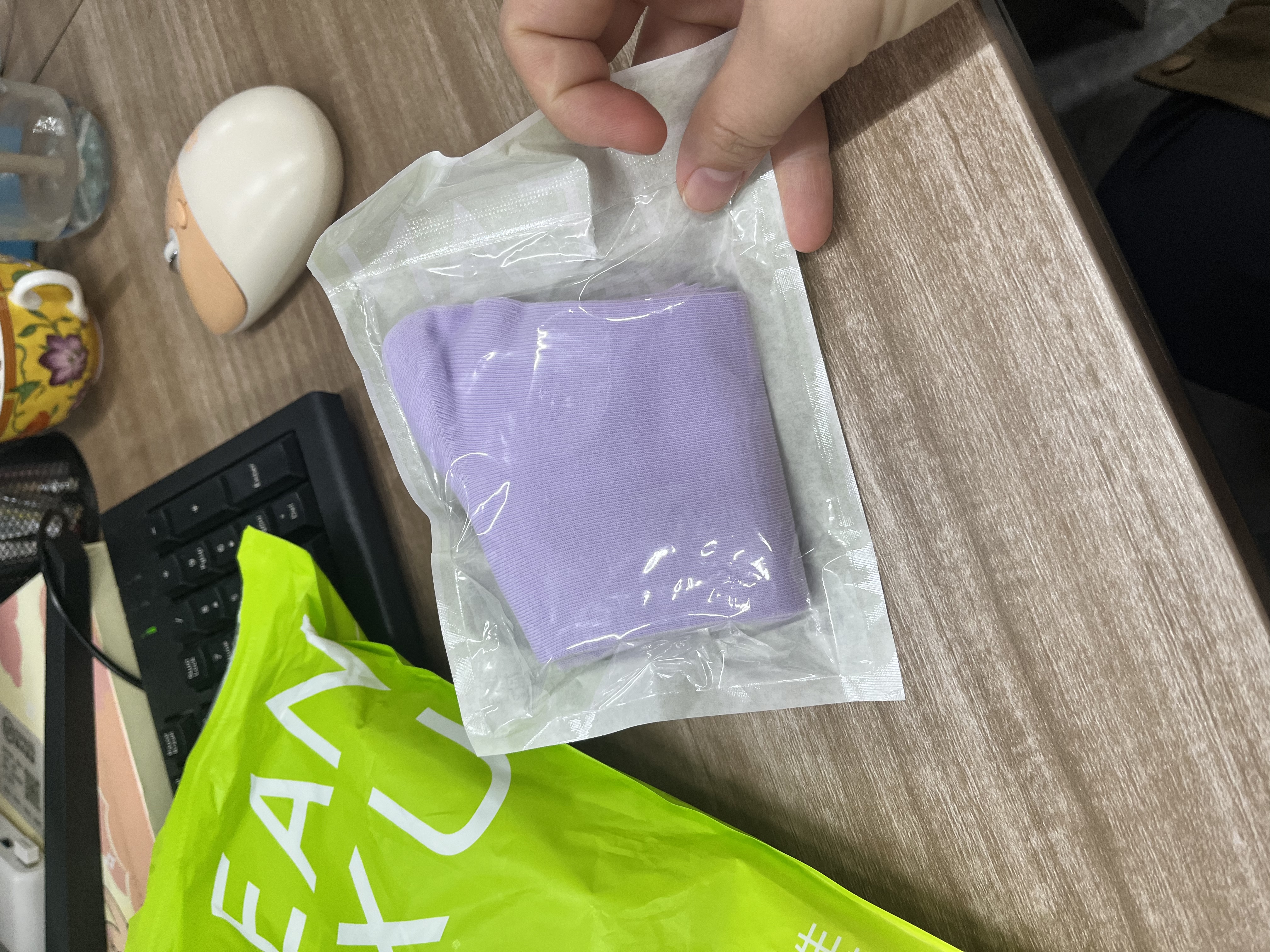 古旭堆堆袜女春秋款纯棉紫色中筒袜月子无骨袜2025新款爆款棉袜6双 实拍图