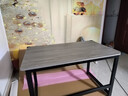 馨美凯电脑桌台式家用简易书桌办公桌简约现代工作台租房卧室学习写字桌 【单桌1.6cm厚桌面】黑架+玛尼灰 长80cm*宽40cm*高74cm 实拍图
