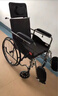 鱼跃(yuwell)手动轮椅车H059B老人半躺护理型带坐便椅餐板钢管可折叠 实拍图
