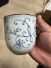 陶趣居 日本进口线唐草小蓝芽茶杯日式汤吞寿司杯陶瓷小杯泡茶杯子茶具 线唐草马克杯325ml1只 实拍图
