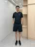 安踏（ANTA） 两件套 运动套装男夏季新款冰丝速干透气运动服父亲节爸爸套装 【店内爆款-清凉冰丝】黑T+梭织五分裤 XL/180 实拍图