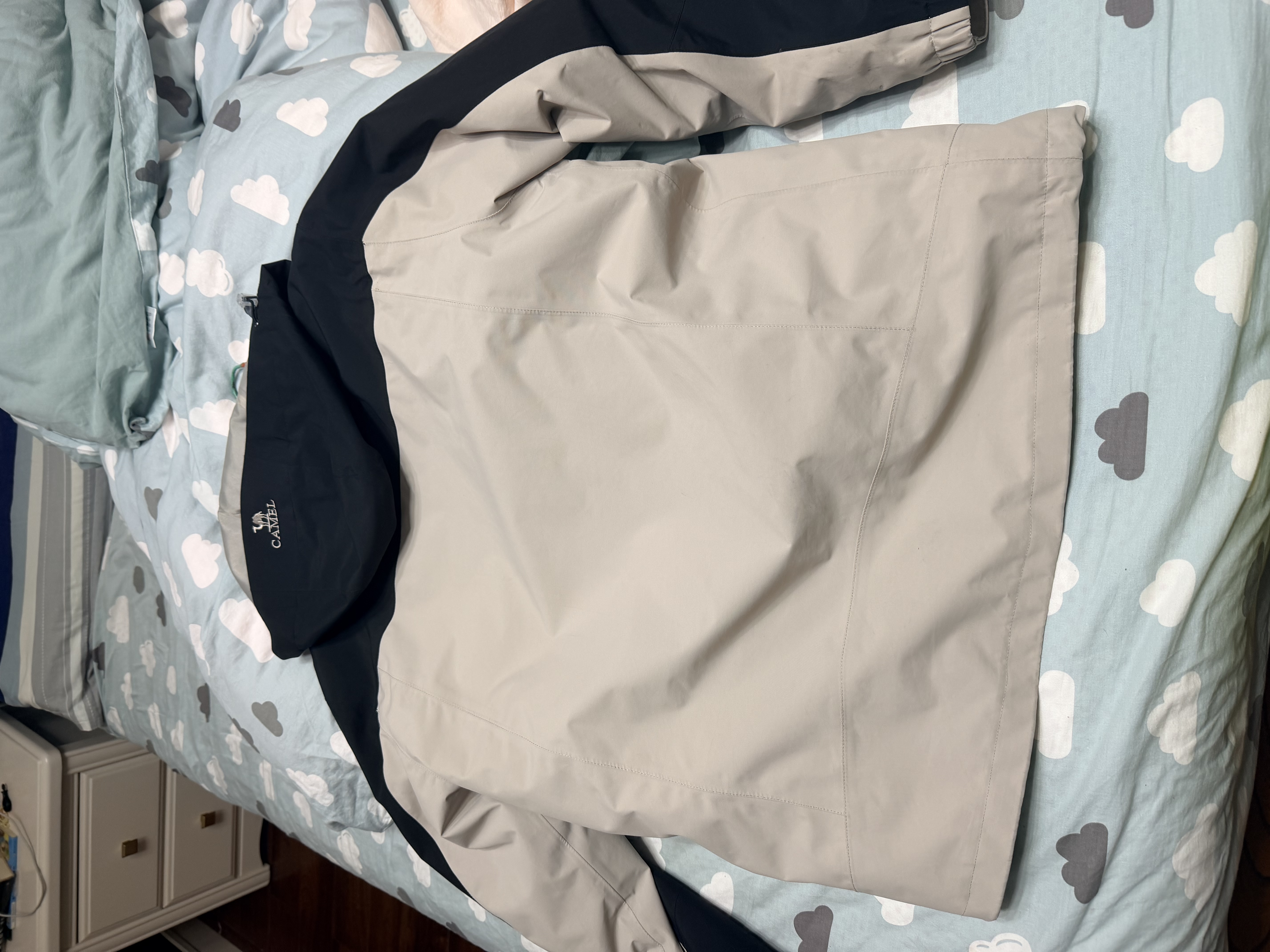骆驼（CAMEL）户外冲锋衣 三合一加绒加厚防水情侣款外套登山服装 A9W214119AX 实拍图