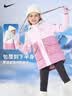 NIKE耐克童装女童中长款保暖棉服冬季新款大口袋儿童连帽外套 实拍图
