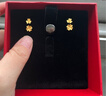 周六福小金花足金999黄金耳钉女积存金黄金计价AC090379 一对 约0.67g 实拍图
