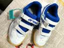 尤尼克斯（YONEX）尤尼克斯儿童羽毛球鞋101JR男女童鞋青少年减震魔术贴比赛运动鞋 SHB101JR 白蓝 防滑耐磨   34 (200mm) 建议拍大1-2码 实拍图
