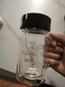 富光双层玻璃杯商务泡茶杯子 大容量男女耐热办公水杯带把黑色320ml 实拍图