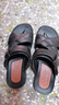 回力休闲凉鞋男款居家拖鞋户外两穿沙滩舒适透气简约HL3338黑39码 实拍图