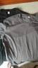 重磅纯棉短袖t恤男高档纯色印花休闲基础款内搭半袖打底衫 铁灰 XL  140-155斤 实拍图