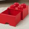 乐高（LEGO）®经典抽屉款收纳盒 玩具积木储物盒生日礼物 2*2 红色 实拍图