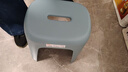 禧天龙大承重坚固防滑塑料凳子 换鞋方凳浴室凳 防滑椅子 中凳 石青 实拍图