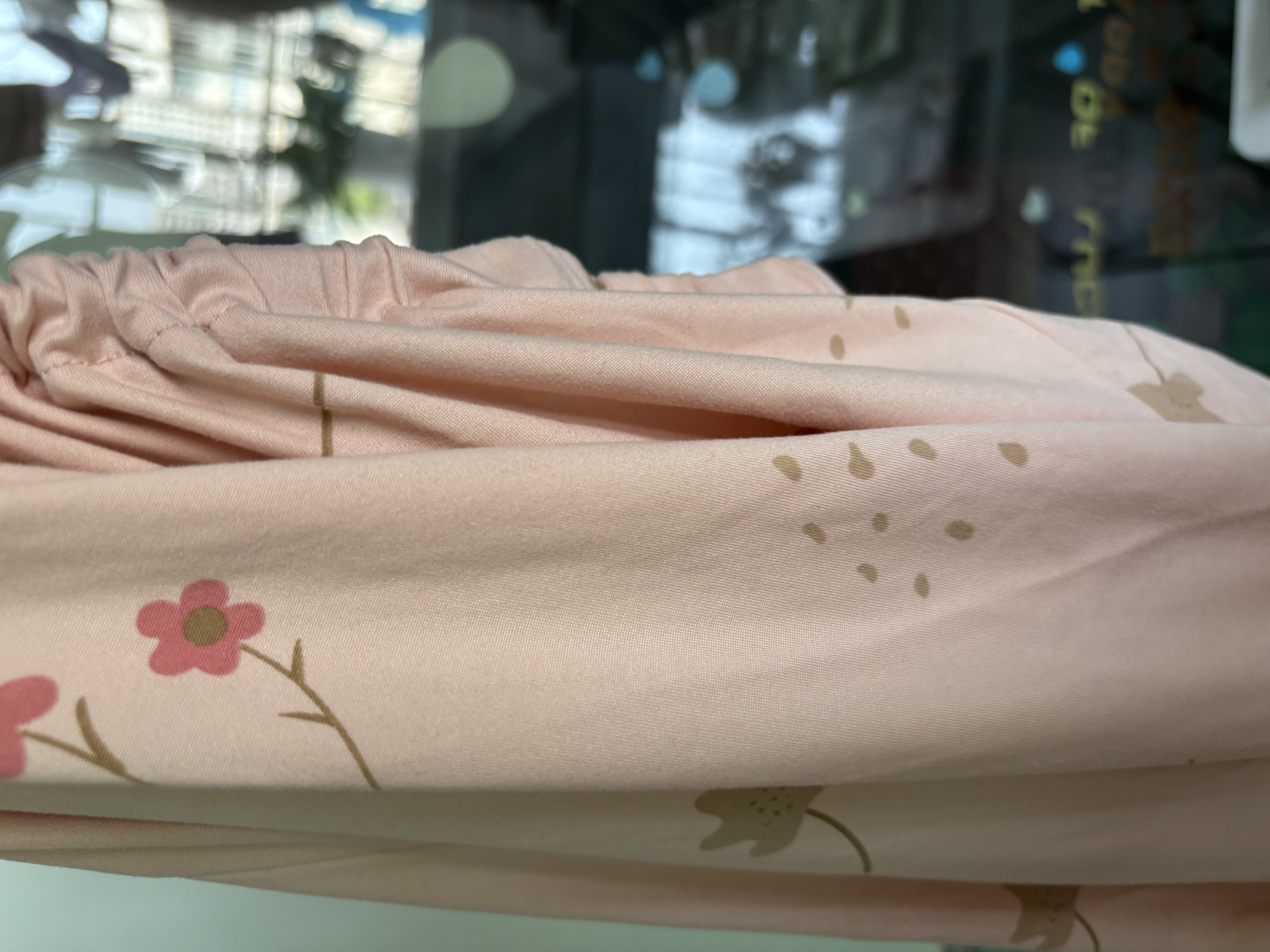 浪莎睡裤女春夏季透气印花宽松大码可调节腰围居家外穿家居裤 实拍图
