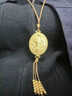 宝蒂兹（Potticy）凤香囊黄金流苏吊坠女 999足金镂空花丝凤凰于飞圆牌项链送女友 【凤囊流苏吊坠】 实拍图