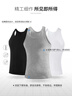 浪莎男士背心纯棉打底衫薄款100%棉运动健身无袖汗衫螺纹跨栏背心3件 实拍图