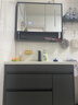 皇生金智能浴室柜陶瓷一体盆洗脸盆柜卫生间卫浴洗漱台简约洗手盆柜组合 轻奢灰+智能镜柜半+陶瓷盆80cm 实拍图