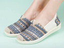 布舍元 女鞋护士工作单鞋民族风休闲老北京布鞋女 110-7043 浅兰 37  实拍图