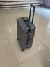 欧遥高颜值铝框行李箱可坐人男女学生潮流大容量拉杆箱加厚密码旅行箱 深灰色【铆钉加固铝合金款】 24英寸 【商务出差，轻便顺滑】 实拍图