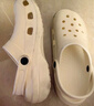 名创优品（MINISO）洞洞鞋男女夏季外穿沙滩凉鞋防滑厚底踩屎感包头凉拖鞋白色36-37 实拍图