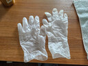 美丽雅一次性手套100只 大号PVC家务厨房烘焙洗碗清洁加厚橡胶手套 实拍图