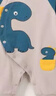 依尔婴婴儿衣服春秋男女宝宝满月服超萌可爱动物连体衣0~18个月外出春装 2195湖蓝袖恐龙 12-18个月建议身高90cm 实拍图