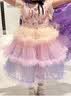 迪士尼（Disney）女童艾莎公主裙2026夏洛丽塔爱莎连衣裙亮片生日礼服蓬蓬裙子童装 紫色 渐变亮片公主裙-含头纱 140 【身高约135-145cm体重60-70斤】 实拍图