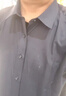 罗蒙（ROMON）纯色商务职业正装男士衬衫工装男装长袖衬衣男CS108藏青色3XL 实拍图