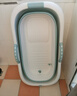 木太祖泡澡桶成人洗澡桶折叠浴桶浴盆婴幼儿大人儿童洗澡盆家用洗澡神器 【标准带盖款】1.2m大人-蓝色 实拍图