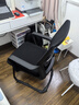 得力（deli）弓形脚会议椅 简约时尚办公椅 人体工学 居家书房椅 91204 黑 实拍图