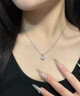 老凤祥一克拉莫桑钻999足银项链女士新款吊坠七夕情人节礼物女友老婆 实拍图