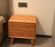 源氏木语实木床头柜现代简约橡木床边小柜子卧室原木储物柜 原木色0.5米 实拍图