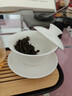 四美堂景德镇陶瓷盖碗手绘薄胎三才盖碗泡茶碗大号功夫茶具送礼 羊脂玉瓷盖碗 实拍图